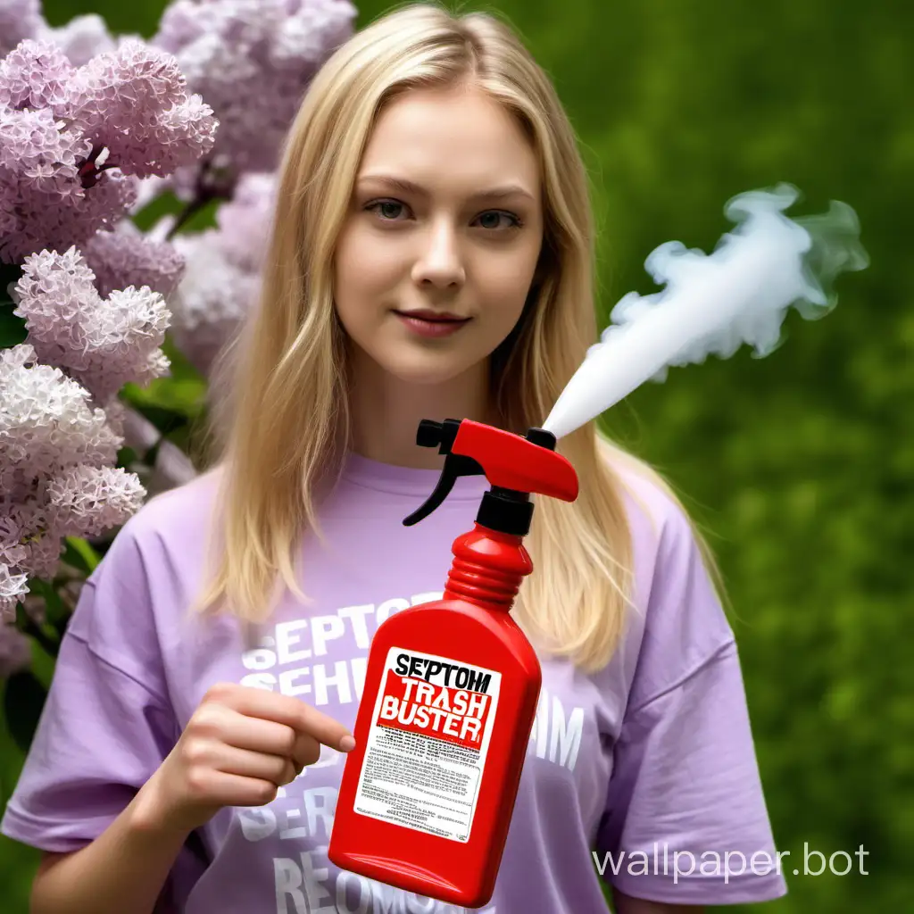 Blonde-Girl-Advertising-TRASH-BUSTER-Odor-Remover-with-White-Lilac-Scent