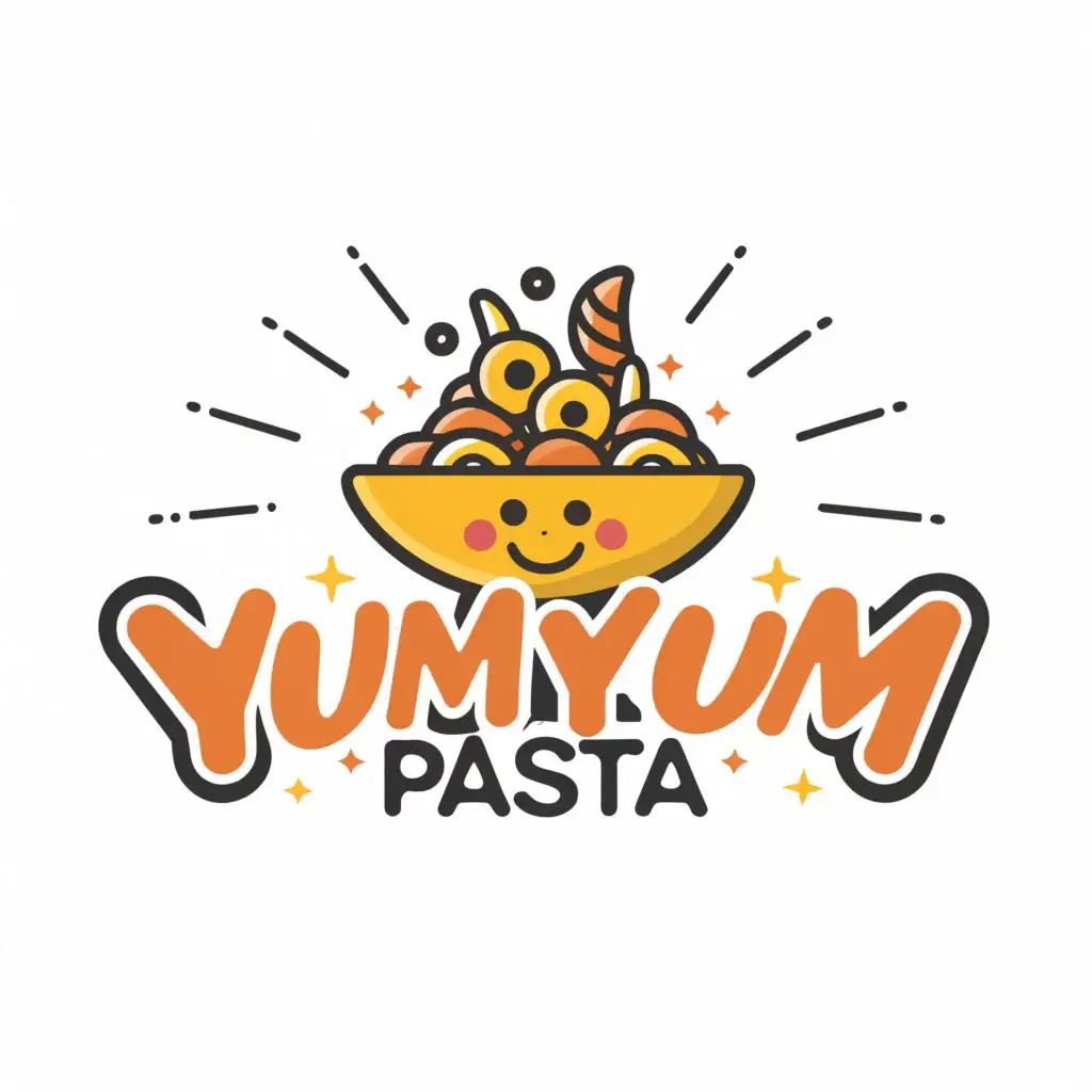 a logo design,with the text "yum yum pasta", main symbol:pasta,Moderate,be used in Restaurant industry,clear background