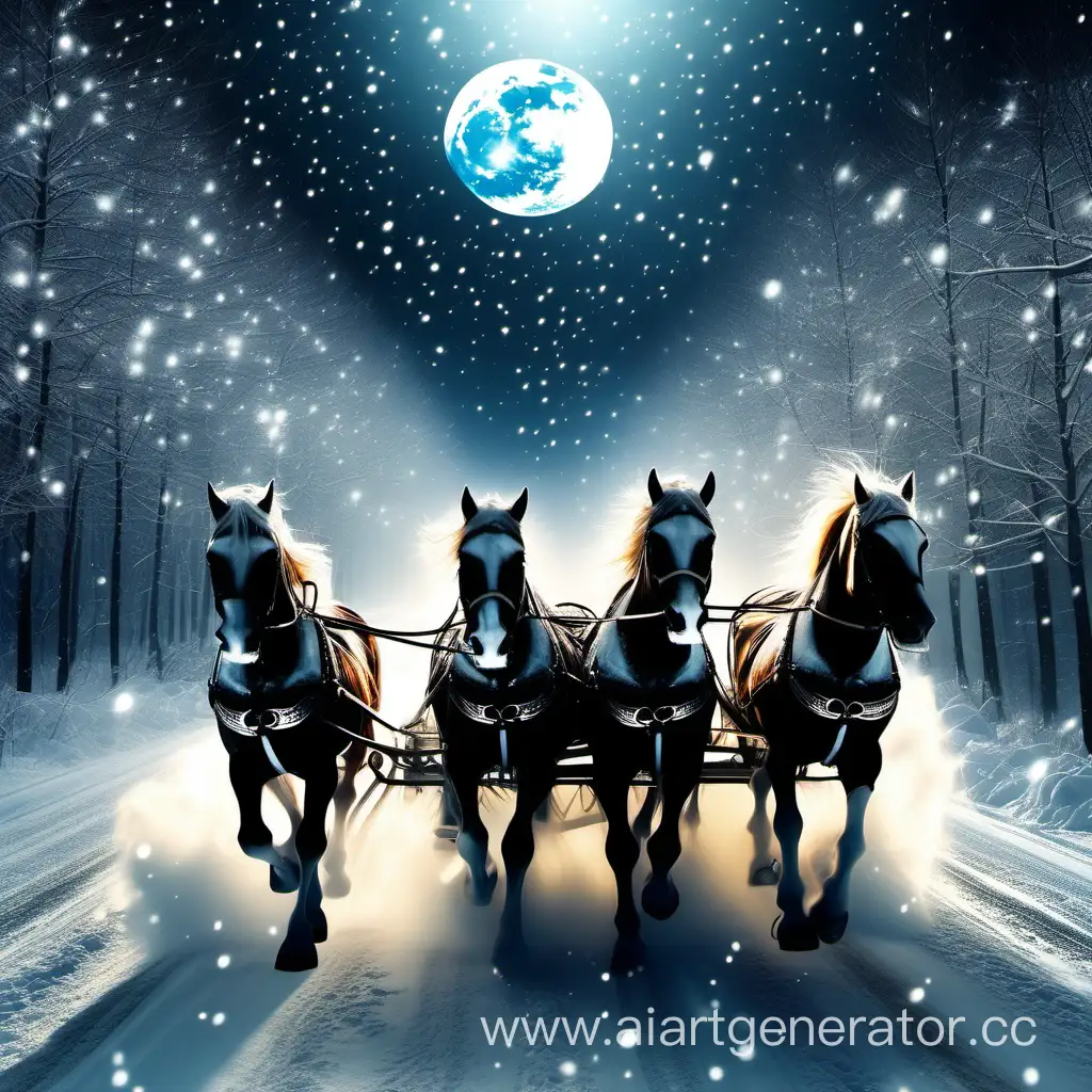 Enchanting-Moonlit-Sleigh-Ride-Through-Snowy-Scenery