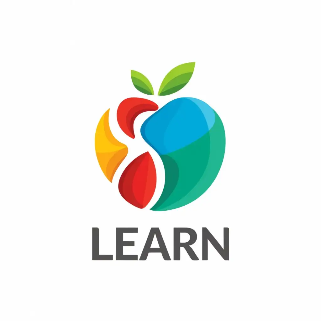 a logo design,with the text "Learn", main symbol:Apple,Moderate,be used in Technology industry,clear background