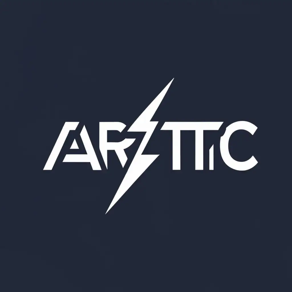 a logo design,with the text "Arctic", main symbol:lighting bolt,Moderate,clear background