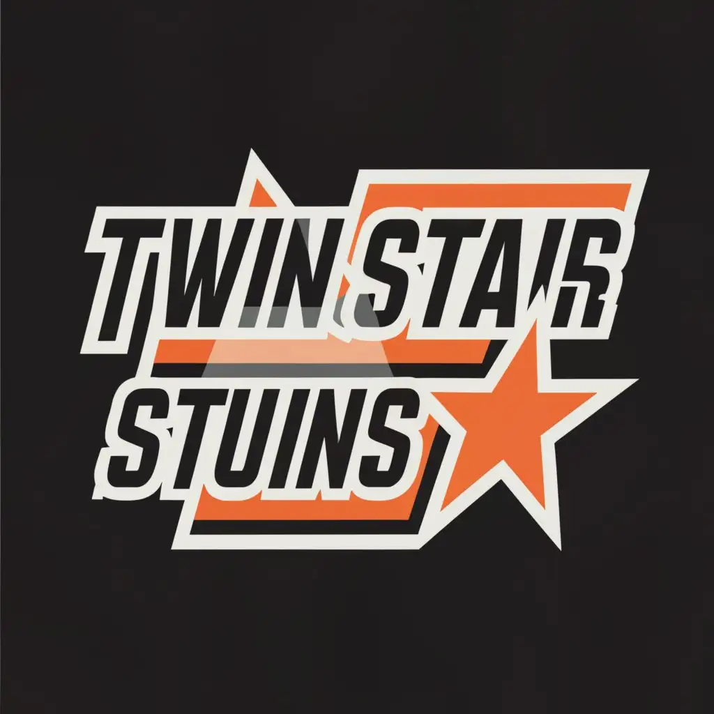 a logo design,with the text "TwinstarStunts.com", main symbol:I'm looking for a versatile logo/badge that can be effectively used across my website, print materials, and social media profiles.

Please visit https://twinstarStunts.com/ for a better understanding of my brand.

I do not want the Word TwinstartStunts as the logo or badge or images of stars.

I am after a badge or logo to go with the brand TwinstarStunts.com (is one word using the Font IMPACT ),Minimalistic,be used in Entertainment industry,clear background