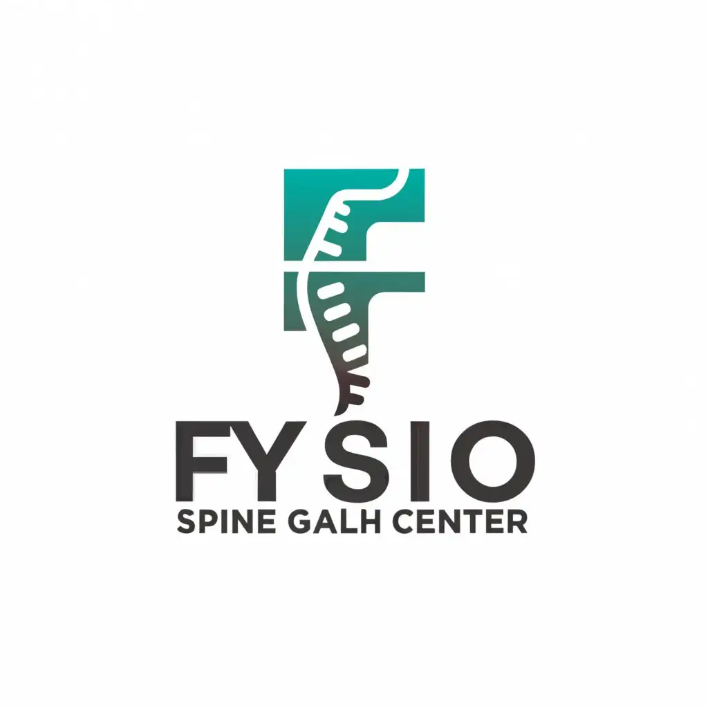 a logo design,with the text "Fysio Spine & Health Center", main symbol:Letter-f or Spine ,Minimalistic,be used in Sports Fitness industry,clear background