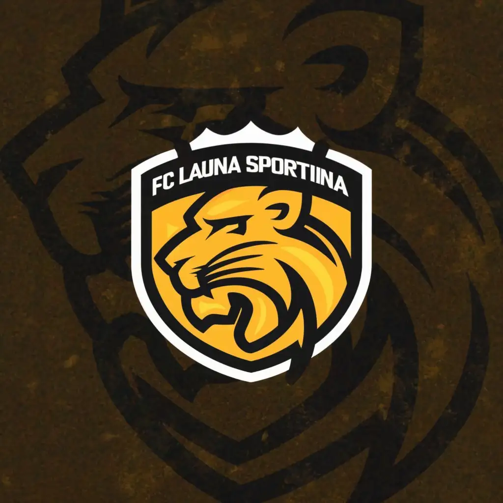 a logo design,with the text "FC LAGUNA SPORTIVA", main symbol:The brave may fall, but cannot yield,Moderate,be used in Sports Fitness industry,clear background