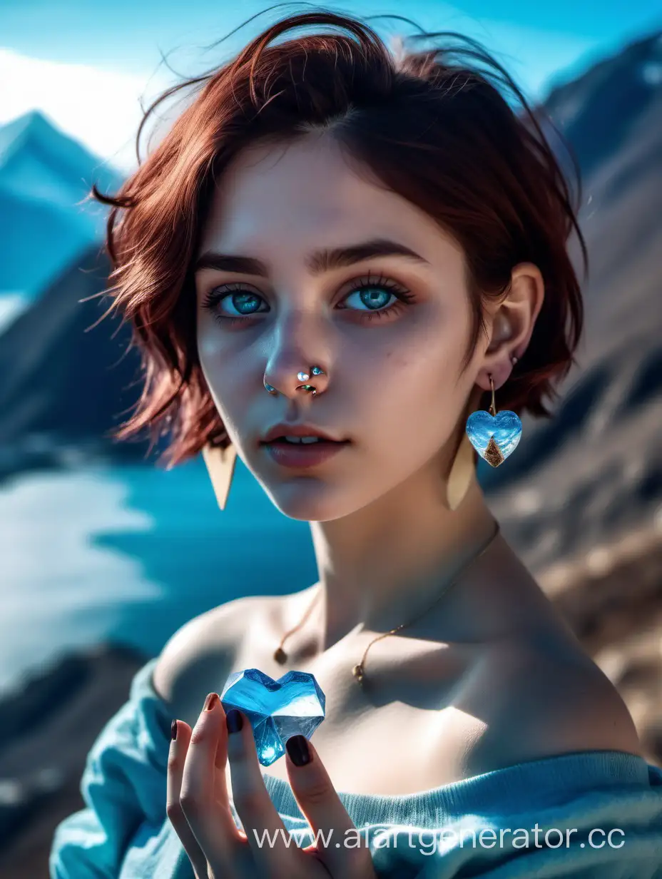 BlueEyed-Girl-Holding-Icy-Heart-with-Mountain-Backdrop