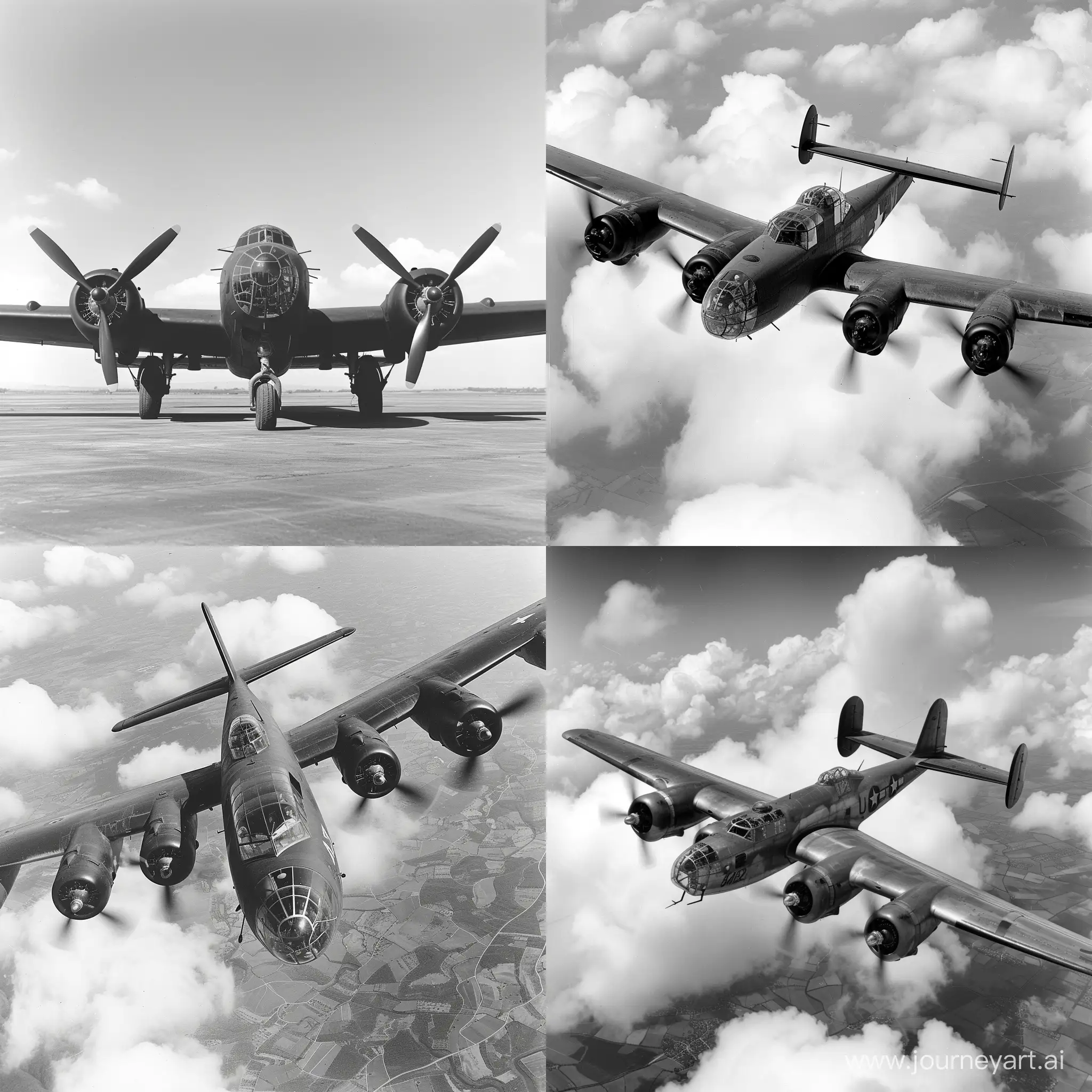 Vintage-Bomber-Aircraft-from-1935-in-a-Square-Art-Format