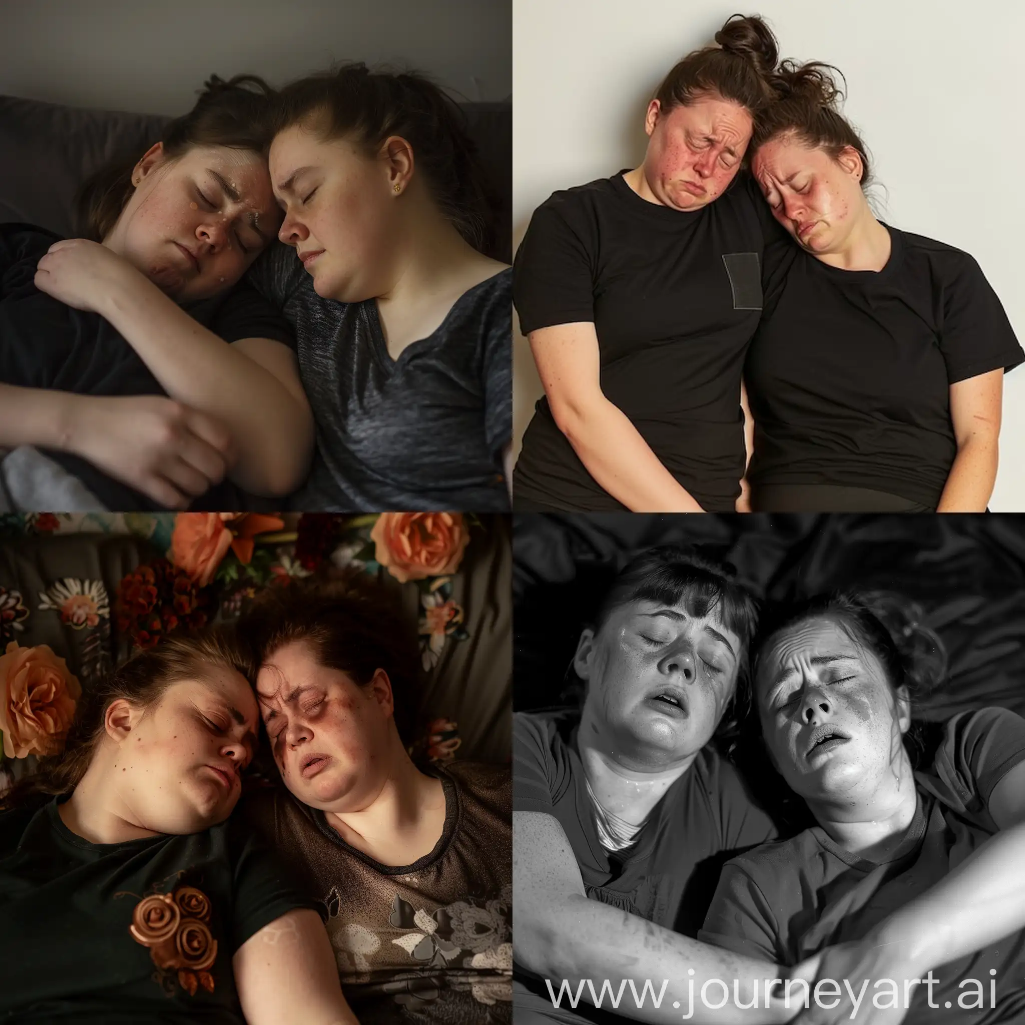 Lesbian-Couple-with-Down-Syndrome-Comforting-Each-Other-at-a-Funeral