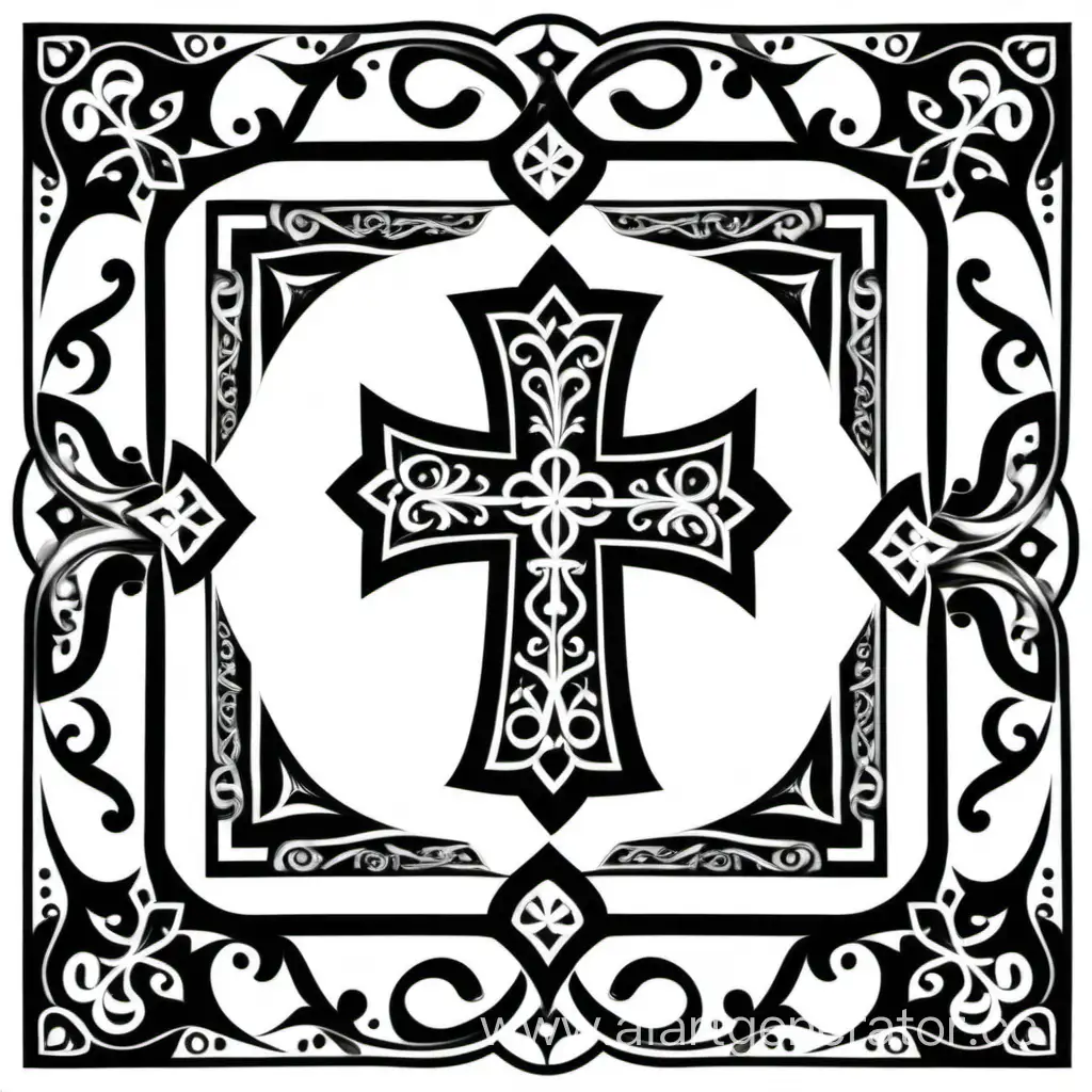 MelnikovVG-Family-Logo-Arabesque-with-Orthodox-Cross
