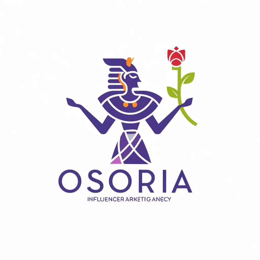 LOGO-Design-For-Osiria-Modern-Wordmark-Featuring-Influencer-Osiris-Holding-Purple-Rose
