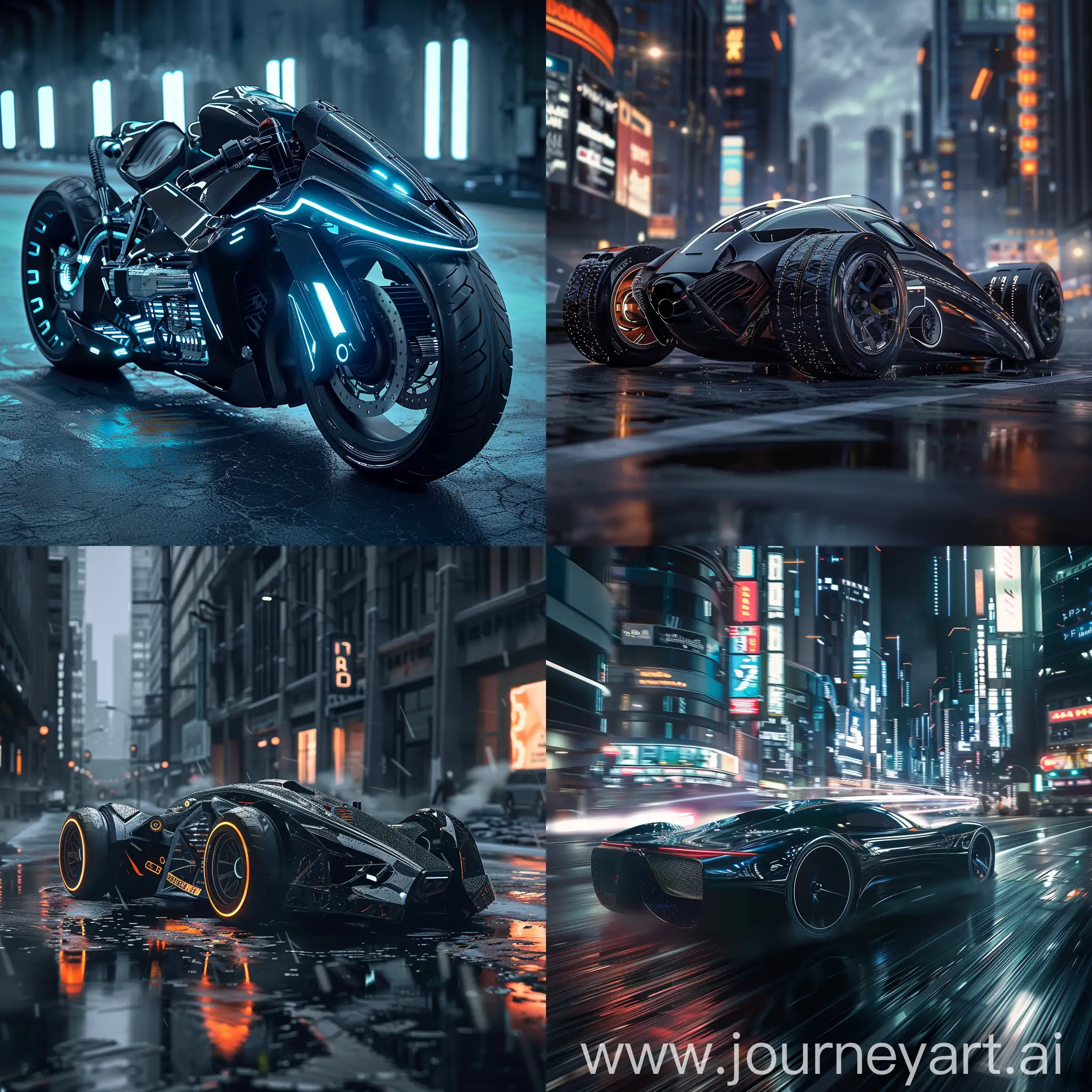 Motor futuristic fantasy realistis estetik hd wallpaper 8k sinematik memikat 