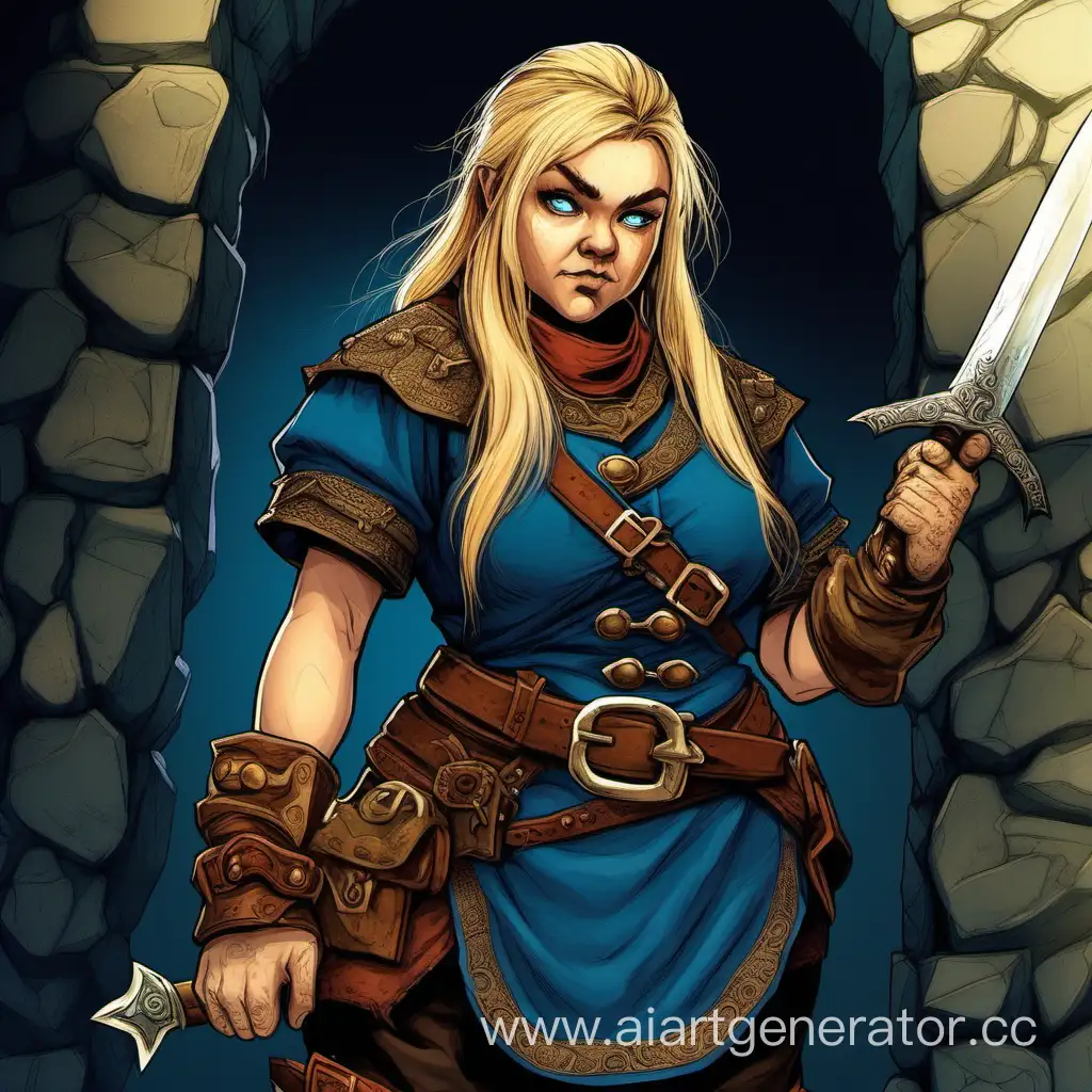 Adventurous-Dwarf-Girl-with-Dagger-Fantasy-Stocky-Character-Art