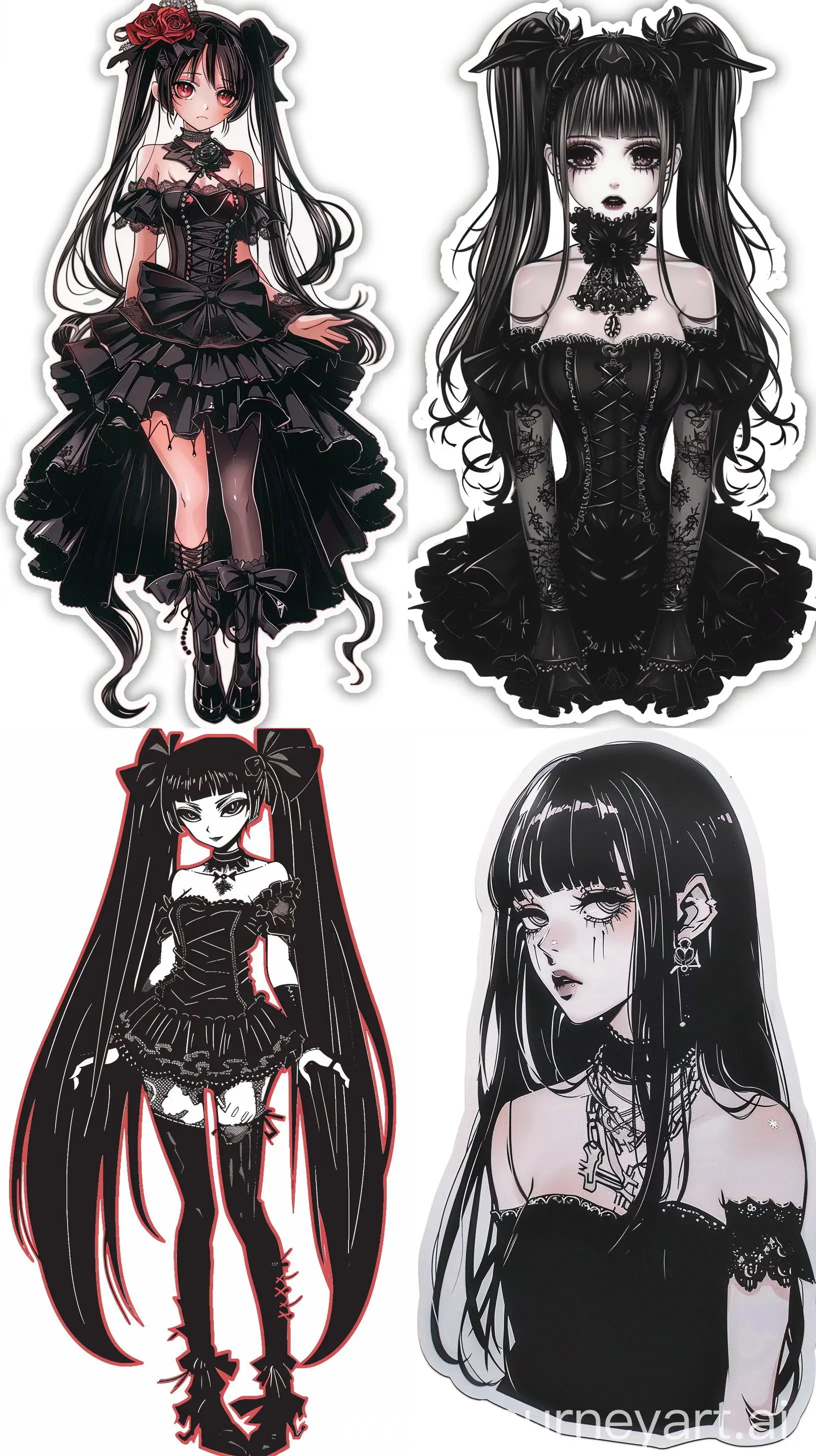 Goth-Anime-Girl-Character-Design-Sticker