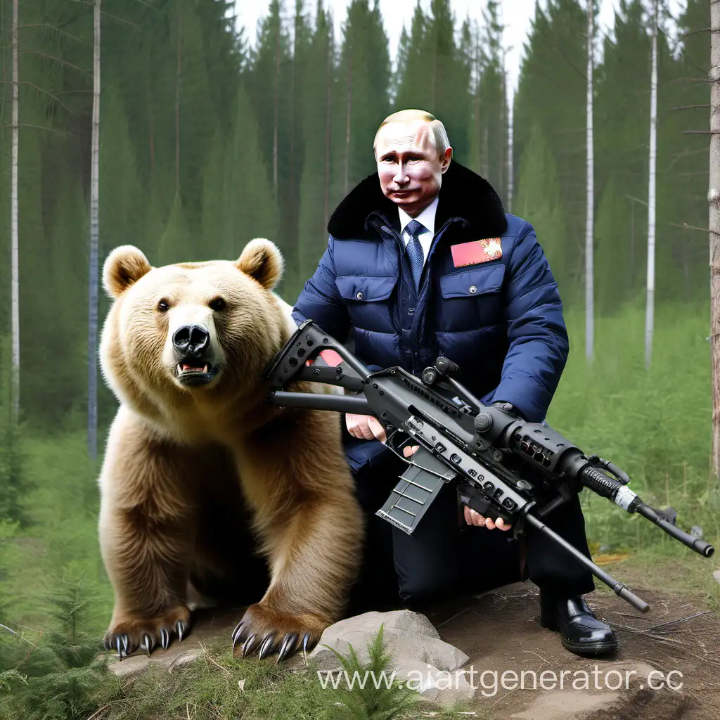 Vladimir-Putin-Riding-a-Bear-with-Dual-Machine-Guns