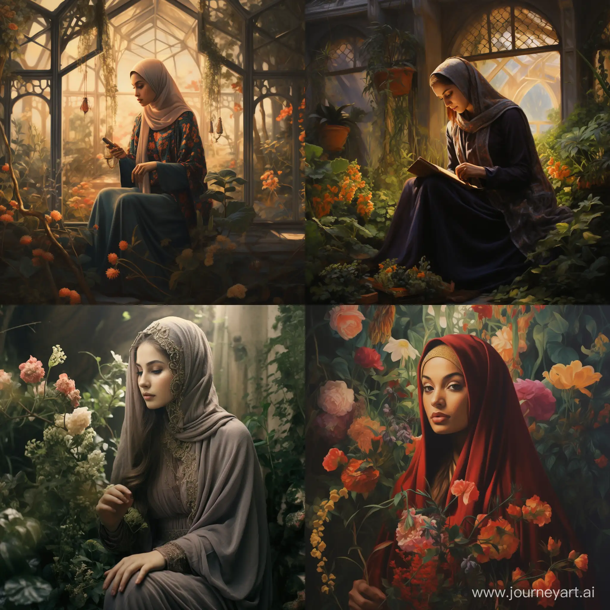 Muslimah woman in the garden
