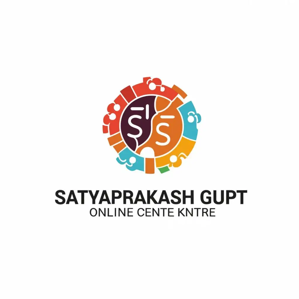 logo, Introduction, with the text "Satyaprakash gupt online centre CSC Jan Seva Kendra", typography, be used in Technology industry