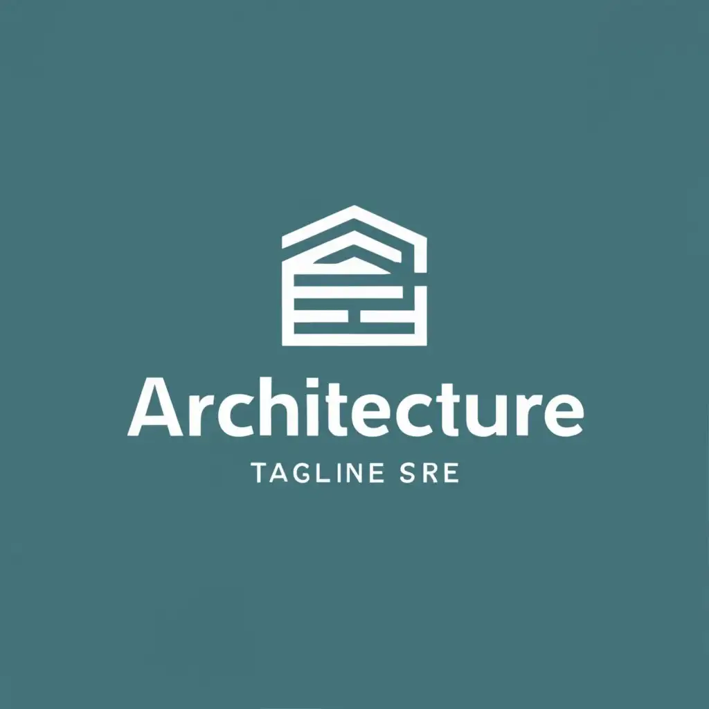 logo, minimalistic building, with the text "architecture", typography, be used in Construction industry