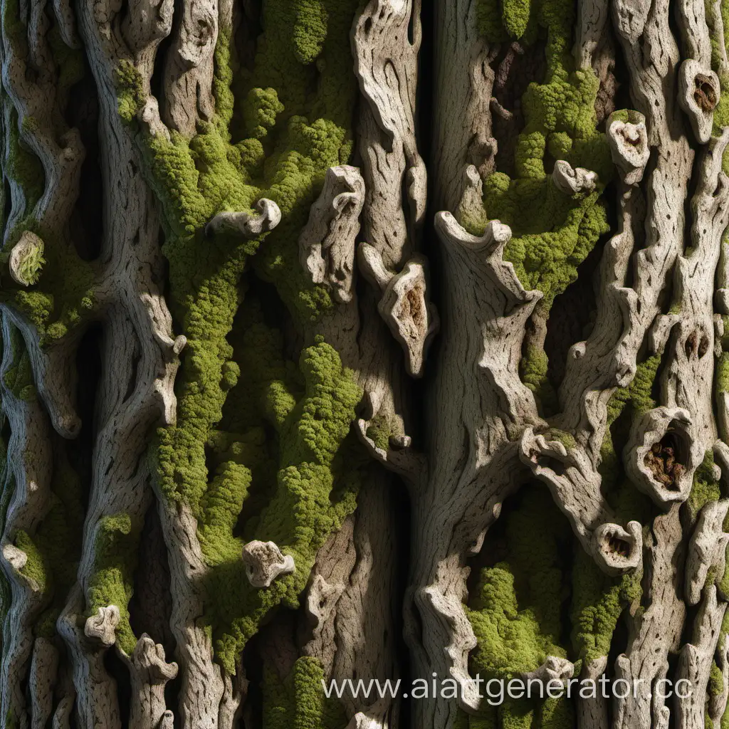 Seamless-4K-Texture-Aged-Oak-Bark-with-Moss-Detail