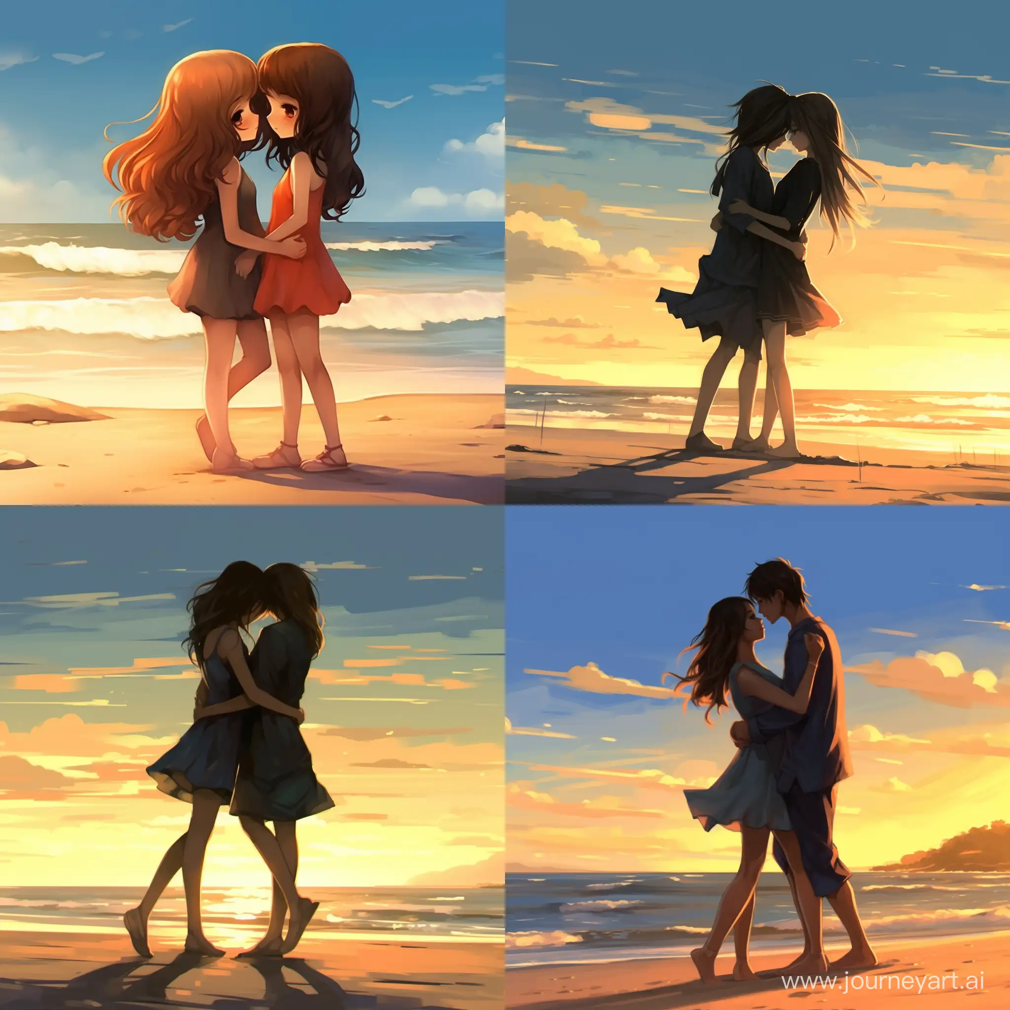 Two-Anime-Girls-Enjoying-Beach-Paradise-in-a-11-Aspect-Ratio