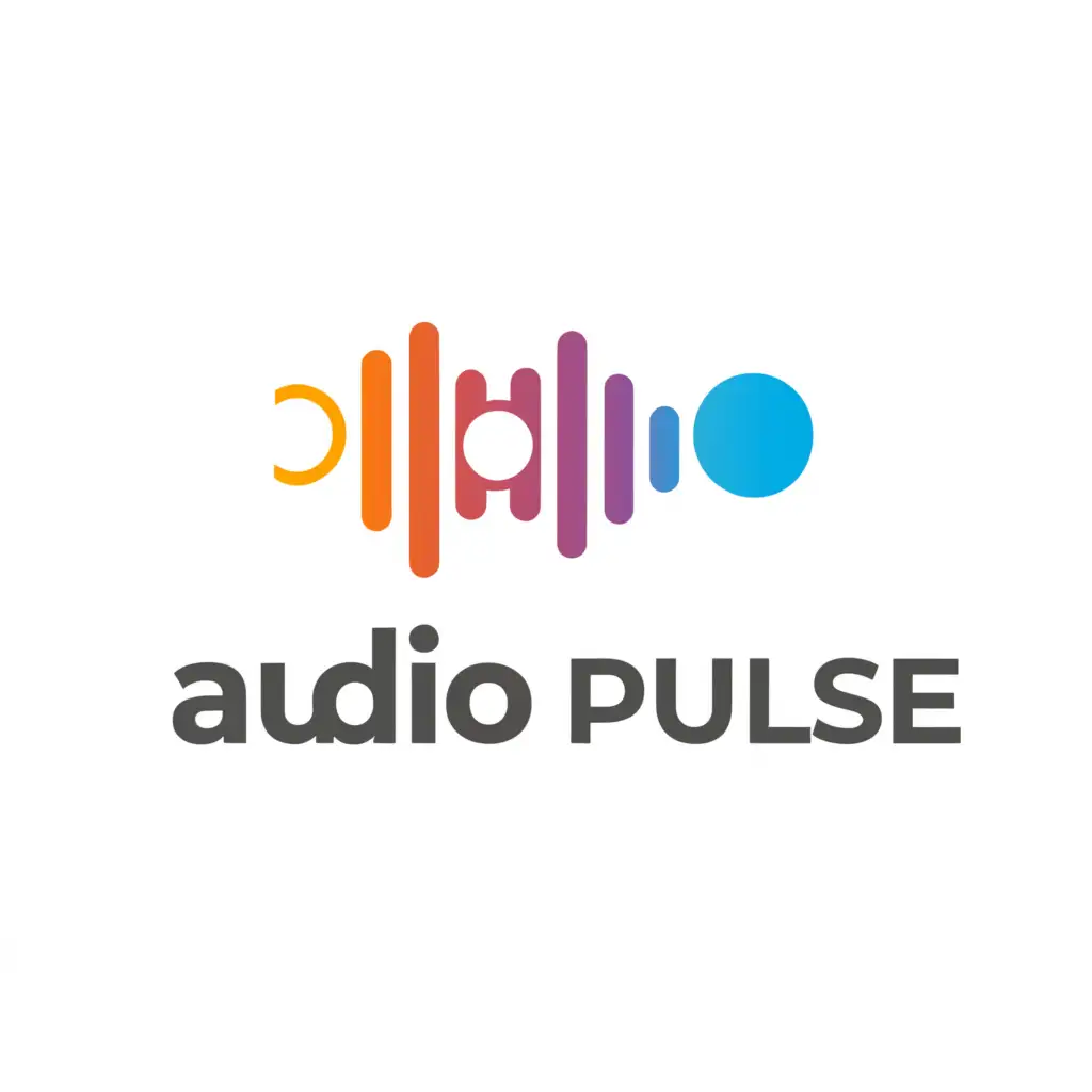 a logo design,with the text "Audio Pulse", main symbol:Music waves or music notes,complex,be used in Events industry,clear background