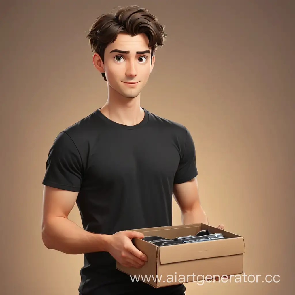 Cartoonish-27YearOld-Brunette-Holding-an-Open-Case-in-Black-TShirt