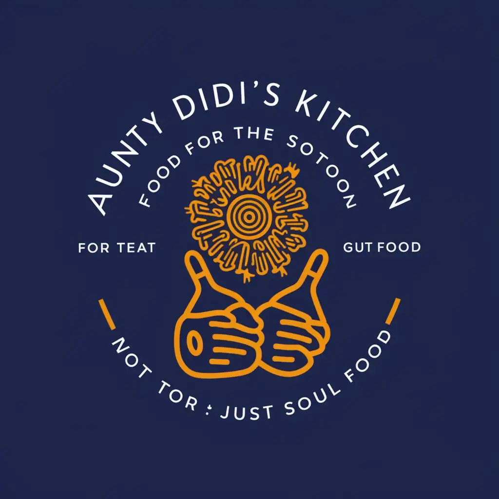 logo, create a pictorial logo for food for the soul not just soul food, with the text "Aunty Didi's Kitchen Food for thcreat a pictorial e soul, Not just soul food", typography, be used in Restaurant industry