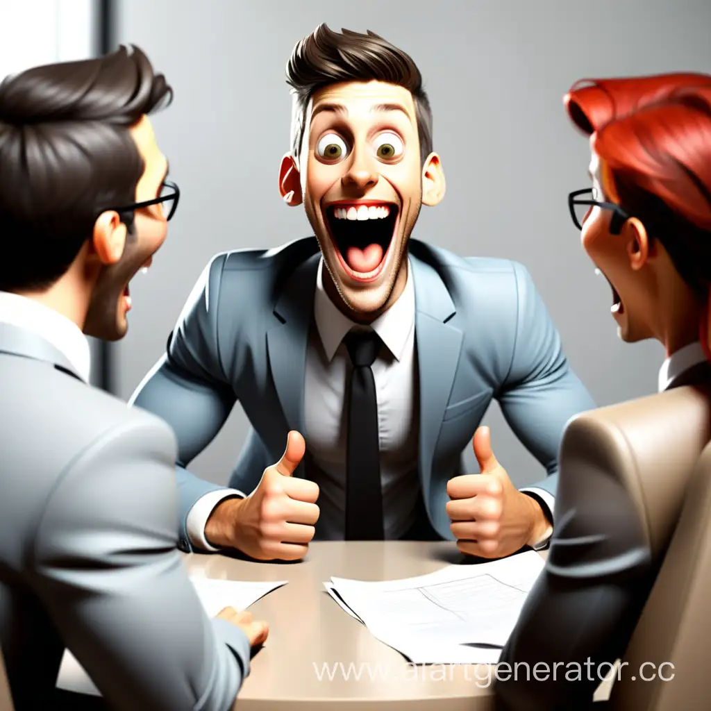 Energetic-Job-Interviewee-Showcasing-Enthusiasm-and-Confidence