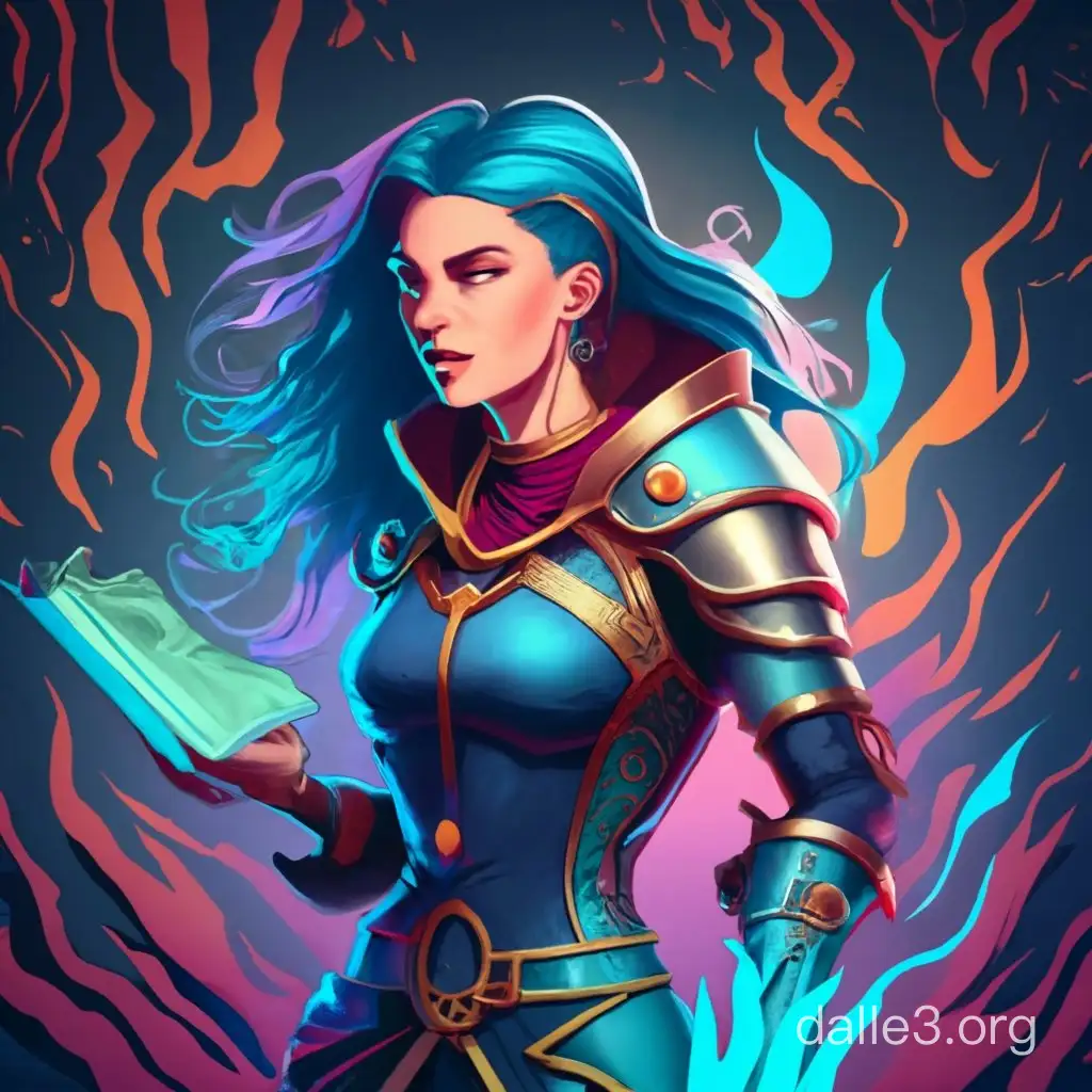 Battlemap token art for a Human Female evil wizard