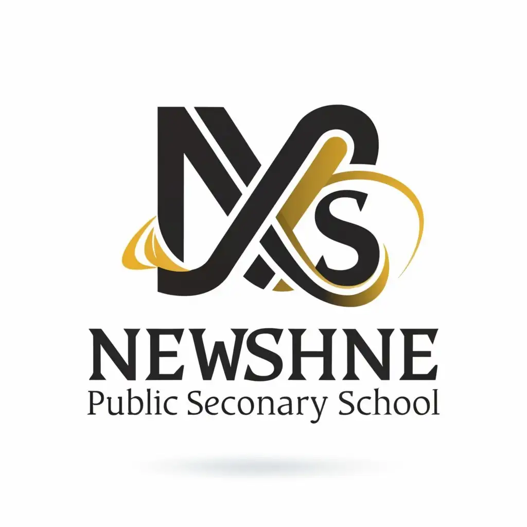 a logo design,with the text "New Shine Public Secondary School", main symbol:N, S, P, S, S,Moderate,be used in Education industry,clear background