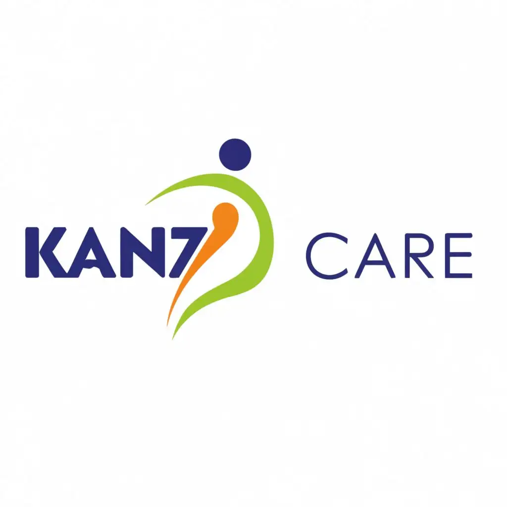 logo, helping others, with the text "Kanz Care", typography