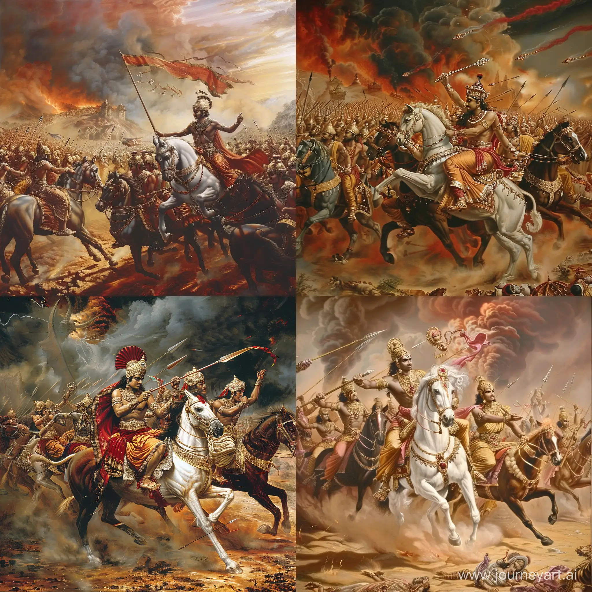 Epic-Battle-Scene-from-the-Mahabharata-Hindu-Mythology