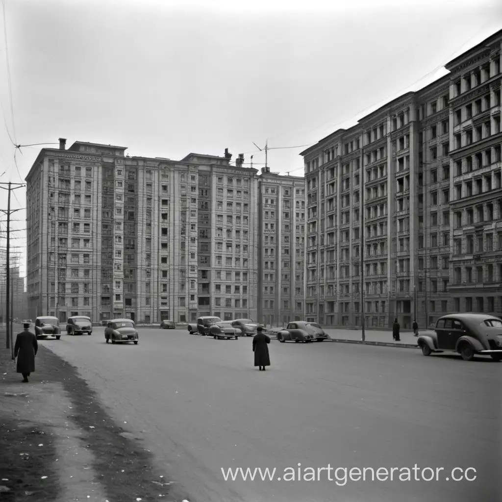1950s-Moscow-Cityscape-Historic-Houses-of-the-Capital
