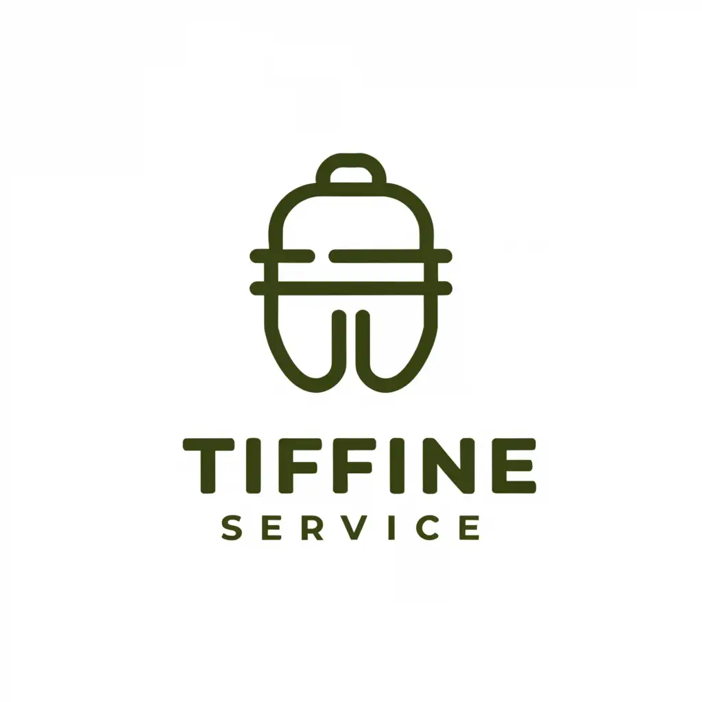 a logo design,with the text "TIFFINE SERVICE", main symbol:TIFFIN,Moderate,be used in Restaurant industry,clear background