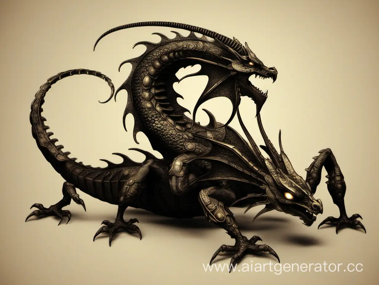 A dragon in the form of a scorpion