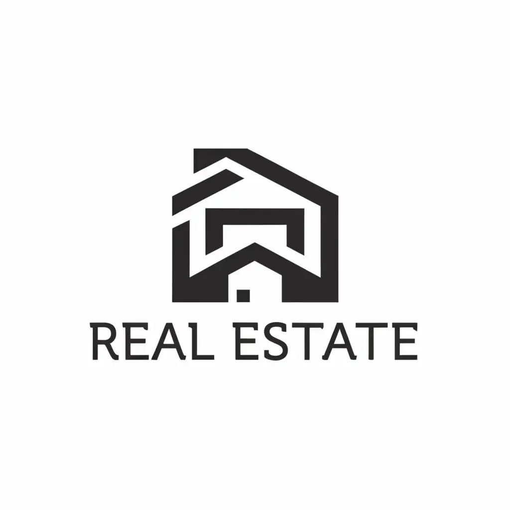 a logo design,with the text "real estate", main symbol:"""
simple
""",Moderate,clear background