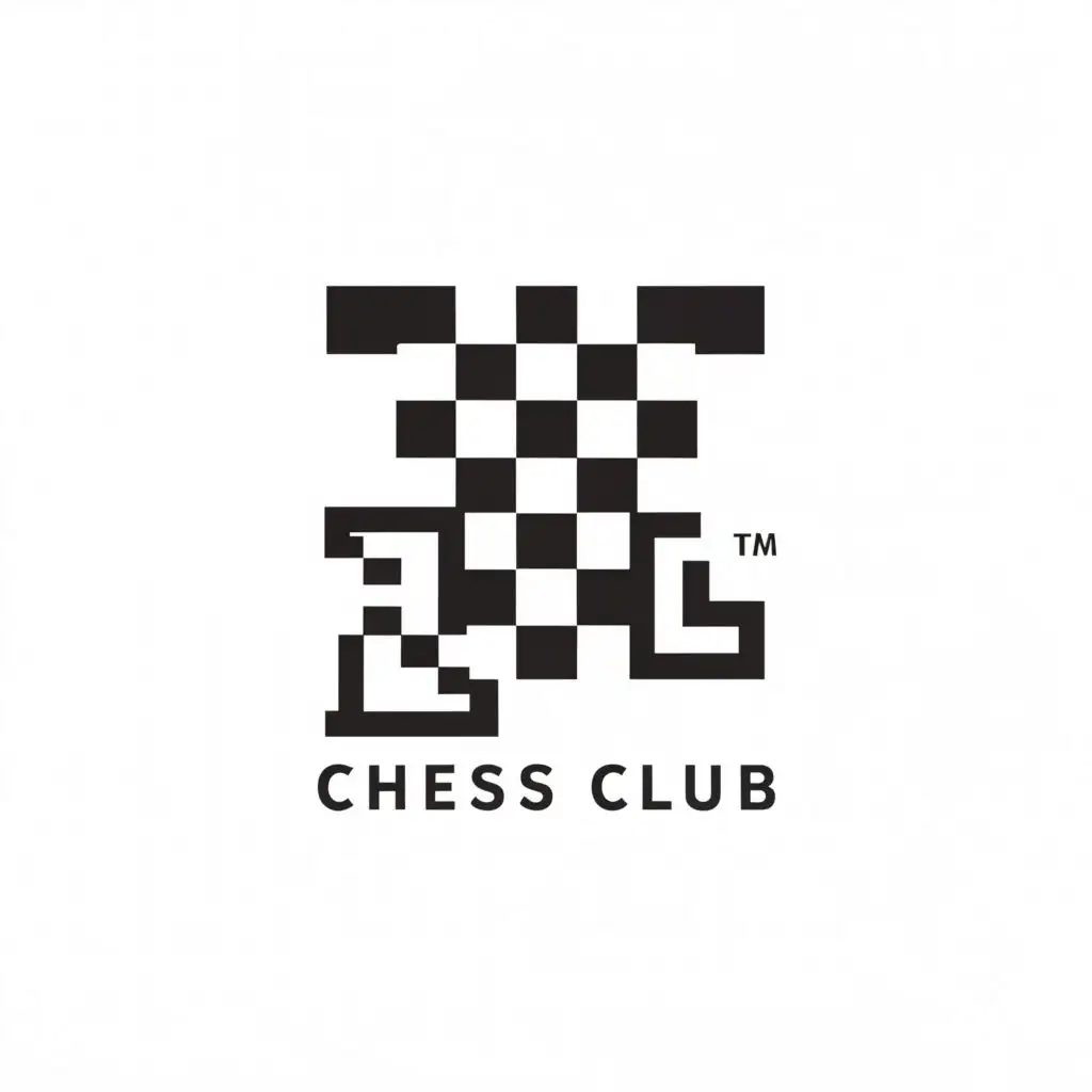 a logo design,with the text "chess club", main symbol:chess board,Minimalistic,be used in Events industry,clear background