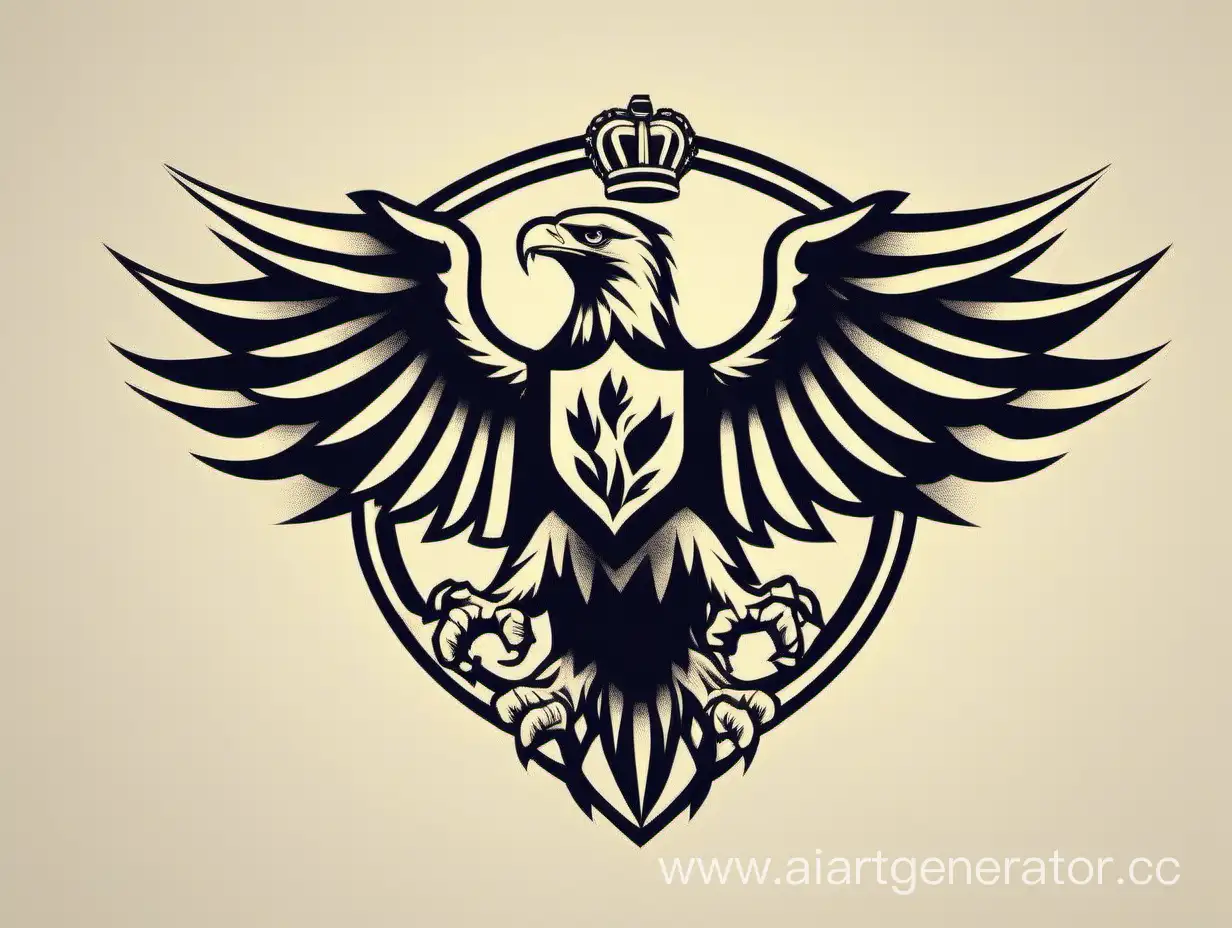 Elegant-Minimalistic-Family-Crest-Featuring-a-Courageous-Eagle