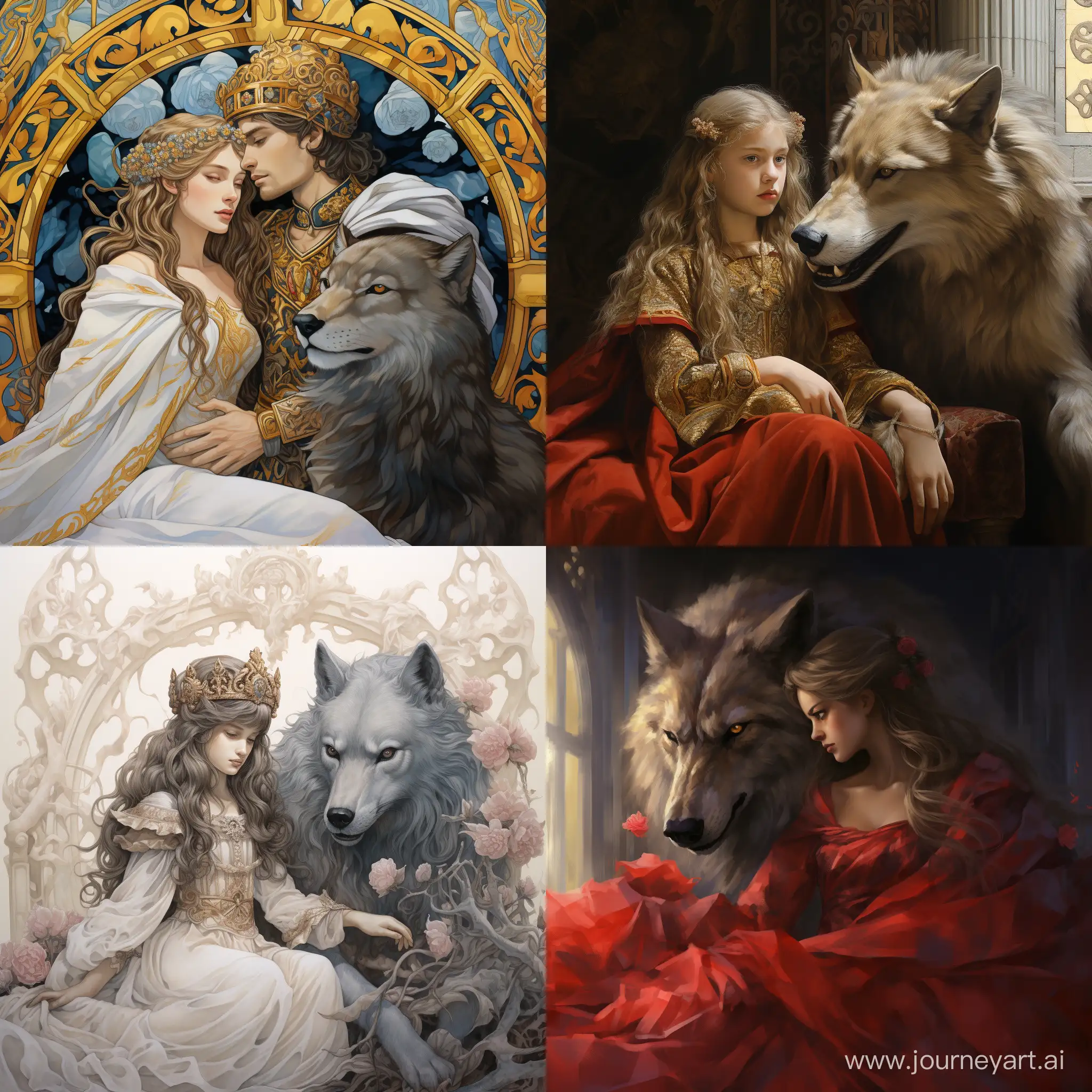 Enchanting-Encounter-Wolf-and-Princess-Art