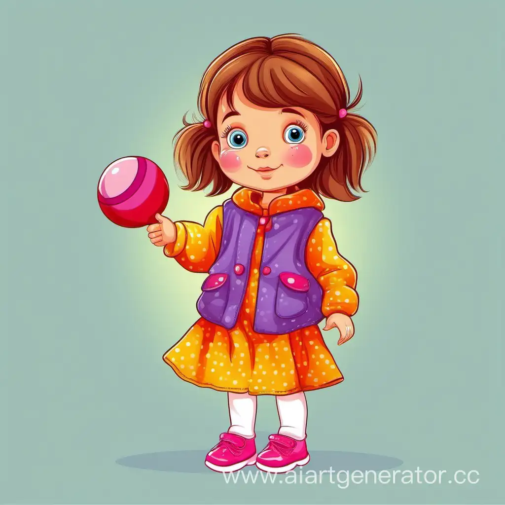 Adorable-Cartoon-Little-Girl-with-Bright-Toy-in-Vector-Illustration