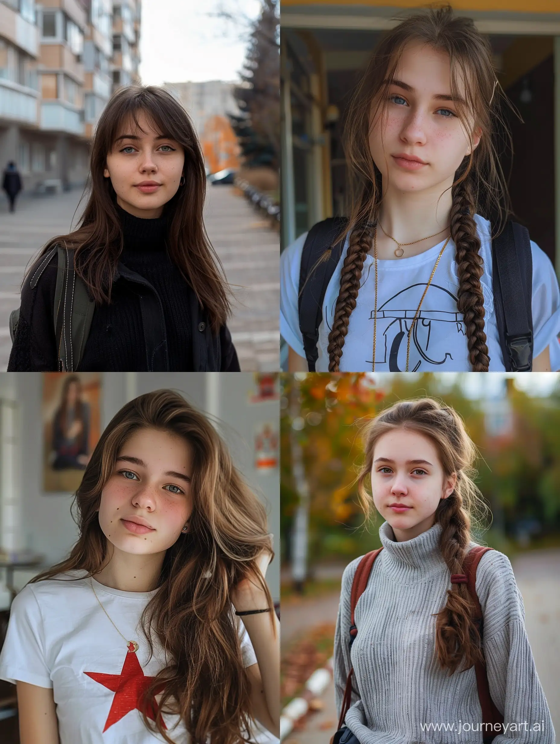 Russian-Student-Girl-Showcasing-Typical-Attire
