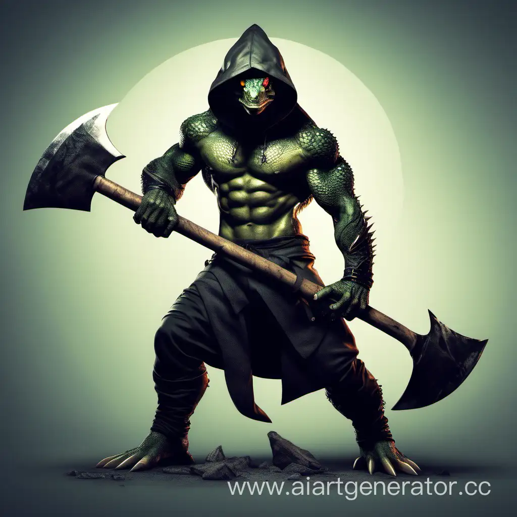 Powerful-LizardMan-Warrior-with-Axe-in-Dark-Attire