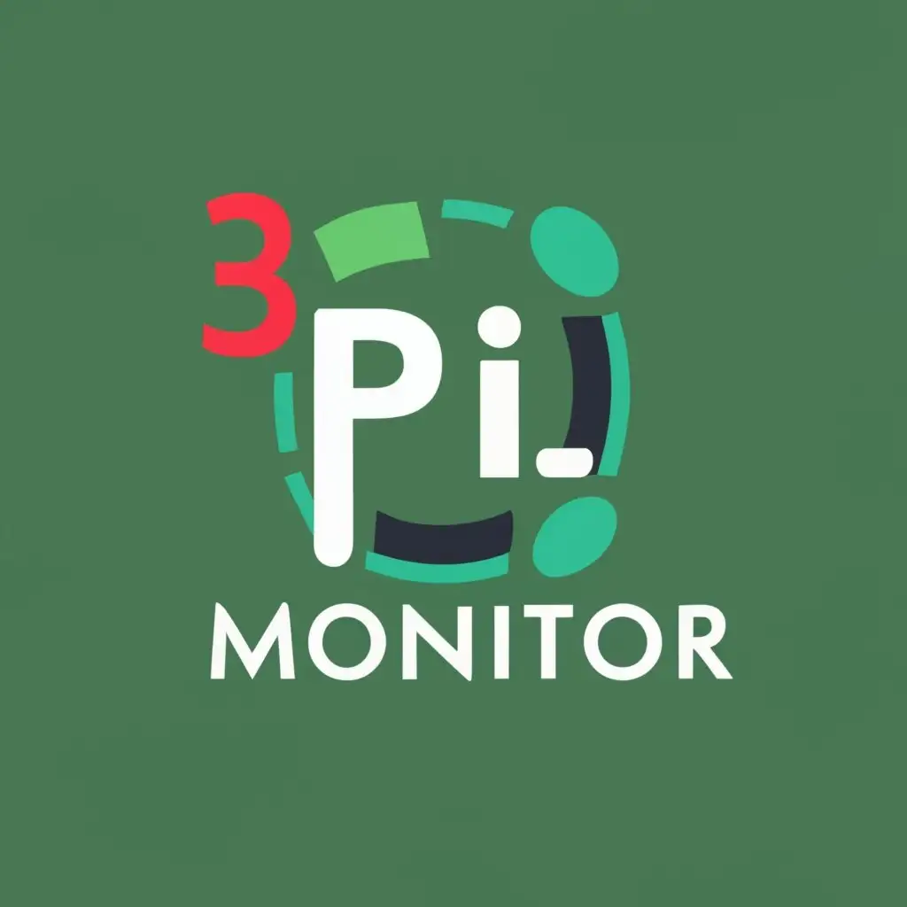 logo, printer monitoring on a Raspberry Pi, with the text "3manager Pi monitor", typography, be used in Technology industry