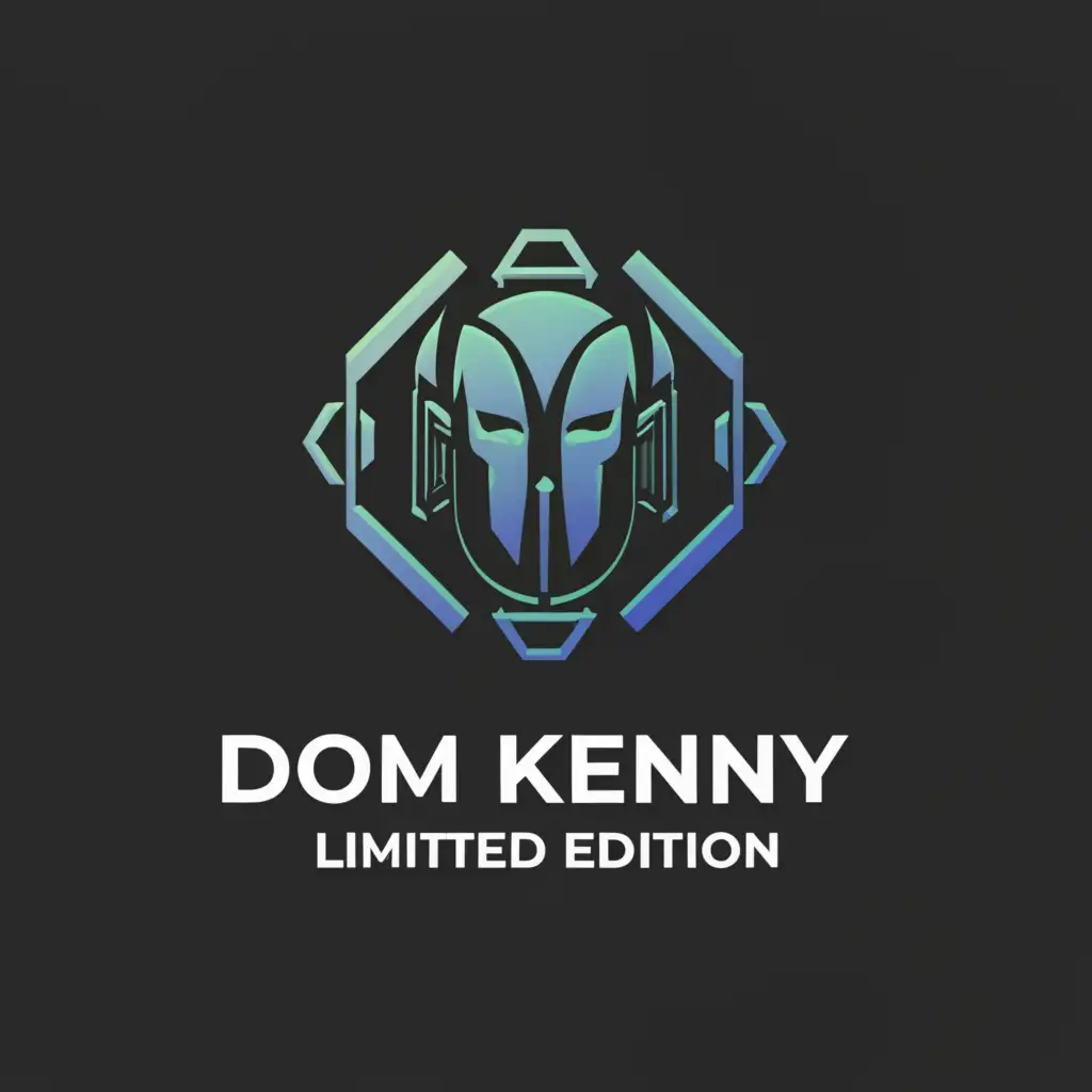 LOGO-Design-For-Dom-Kenny-Limited-Edition-Modern-Robotic-Symbol-for-Internet-Industry