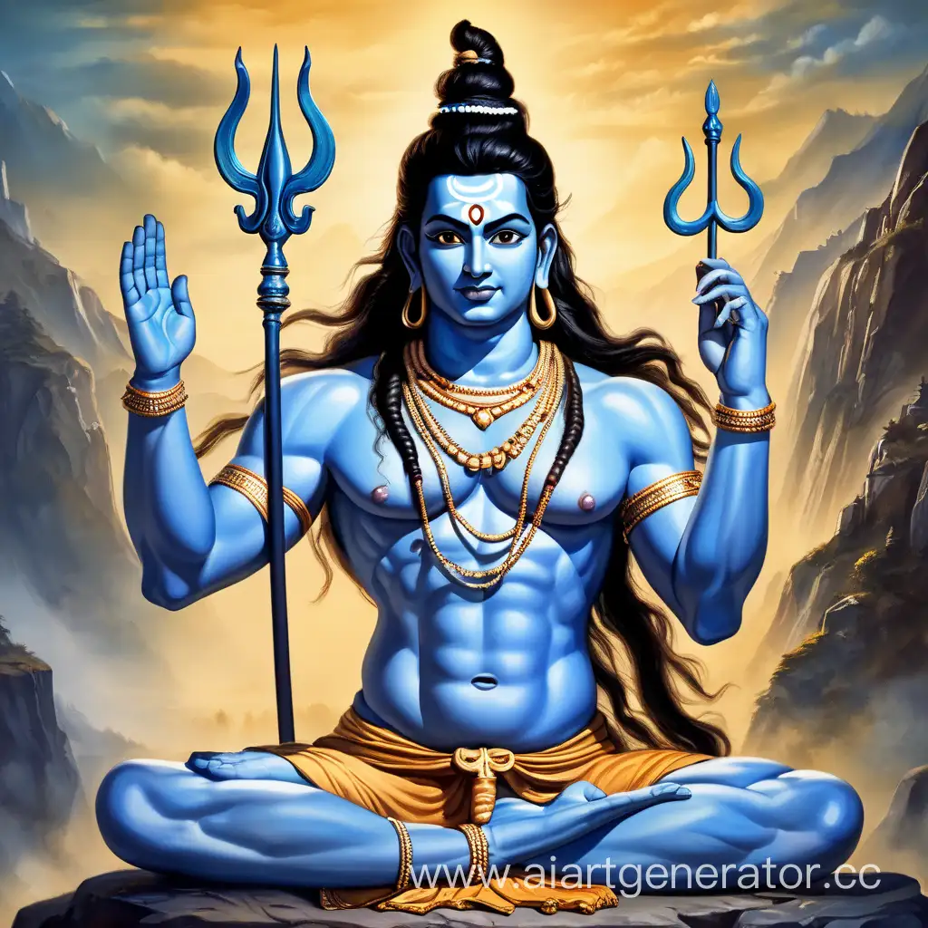 Majestic-Shiva-Statue-in-Tranquil-Meditation
