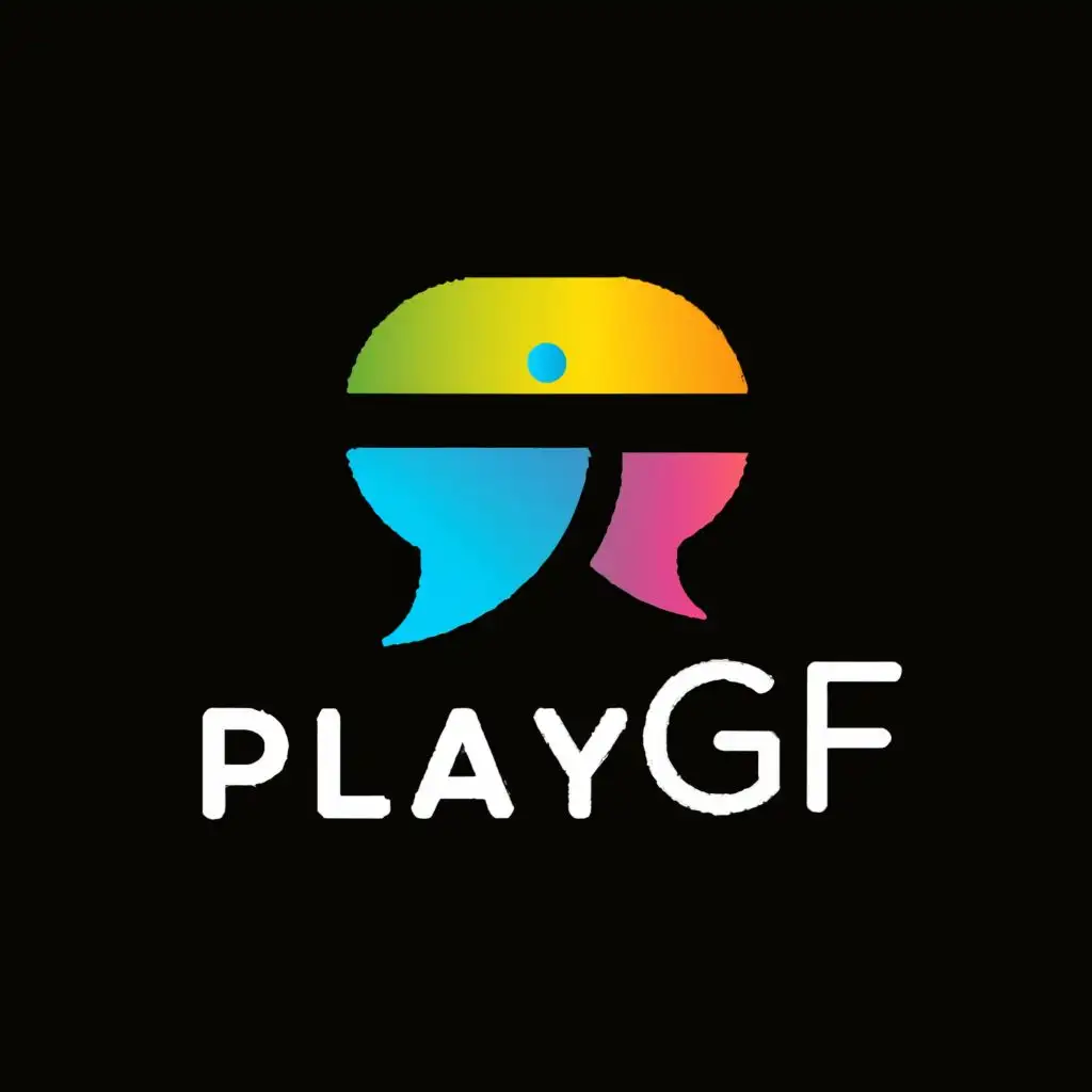 a logo design,with the text "PLAYGF", main symbol:chatroom,Moderate,be used in Religious industry,clear background