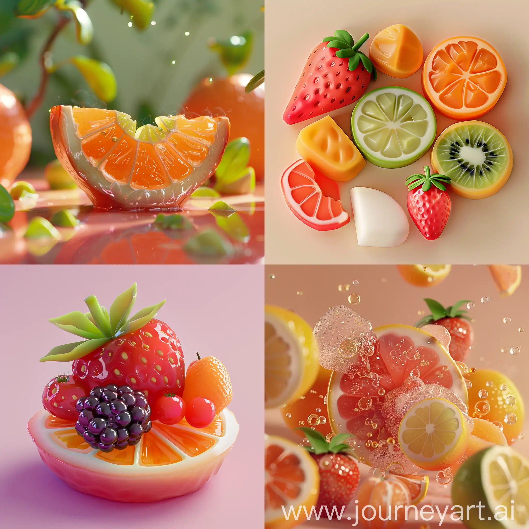 Fruit-shaped soap :: 3D animation 