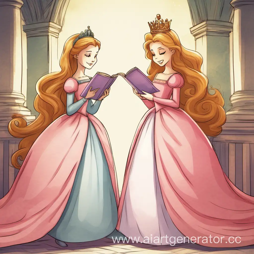 «В царстве слов живут две принцессы — Лексика и Грамматика. Они так дружны, что шагу не могут ступить друг без друга и ни одно слово не могут оставить без своего внимания. Принцессы Лексика и Грамматика дарят словам свои значения.