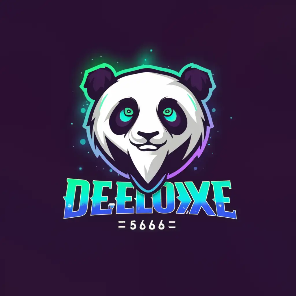 a logo design,with the text "oodeluxe_5636", main symbol:Panda, Twitch,Moderate,clear background