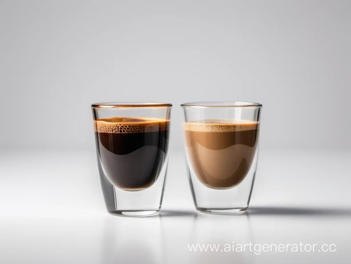 Elegant-Espresso-Coffee-in-Handleless-Glass-on-White-Background