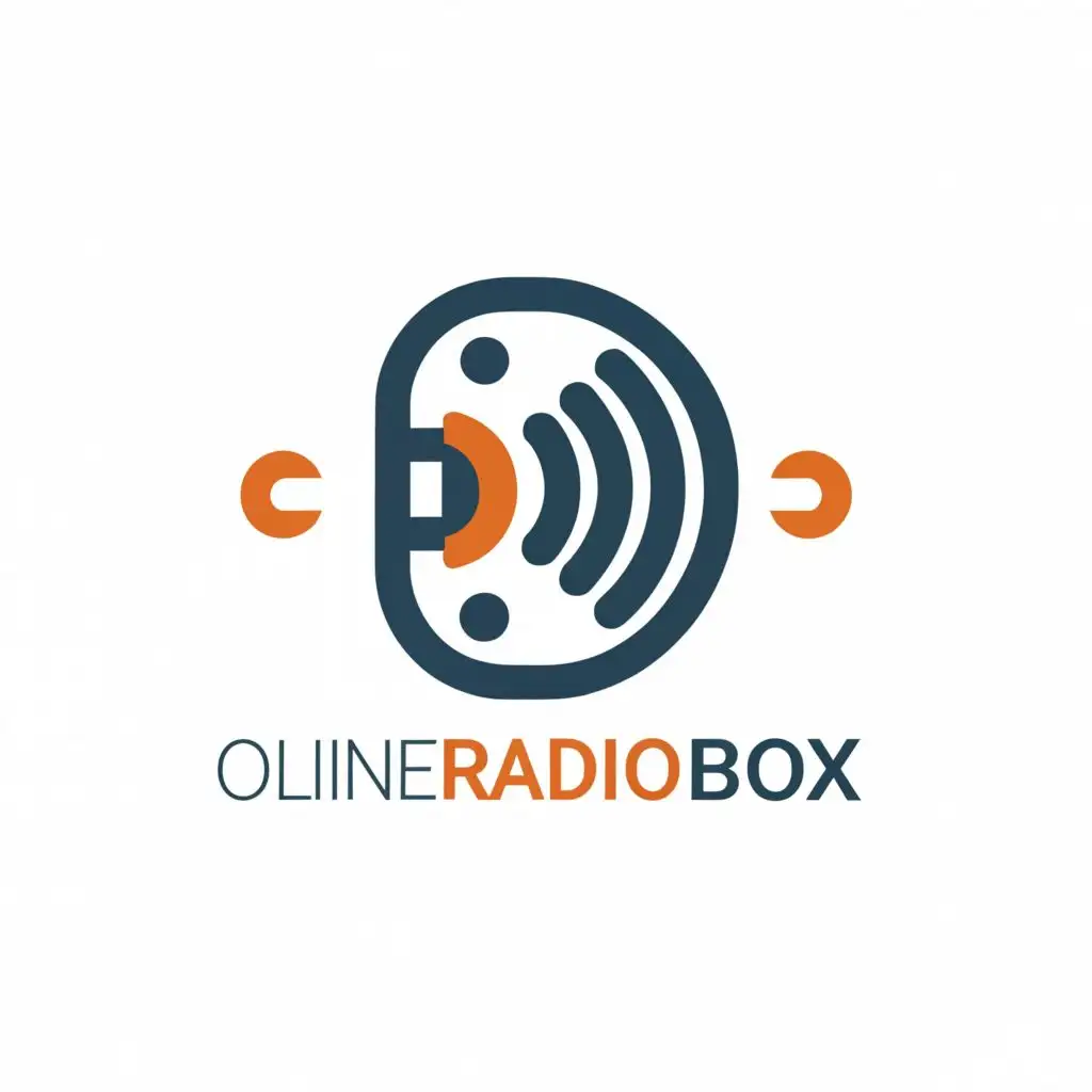 a logo design,with the text "Online Radio Box", main symbol:Radio,Moderate,clear background