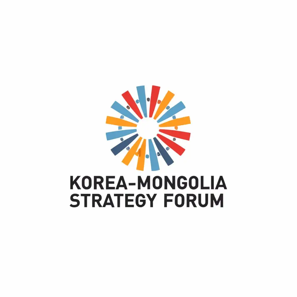 a logo design,with the text "Korea-Mongolia Strategy Forum", main symbol:sun,Moderate,be used in Nonprofit industry,clear background